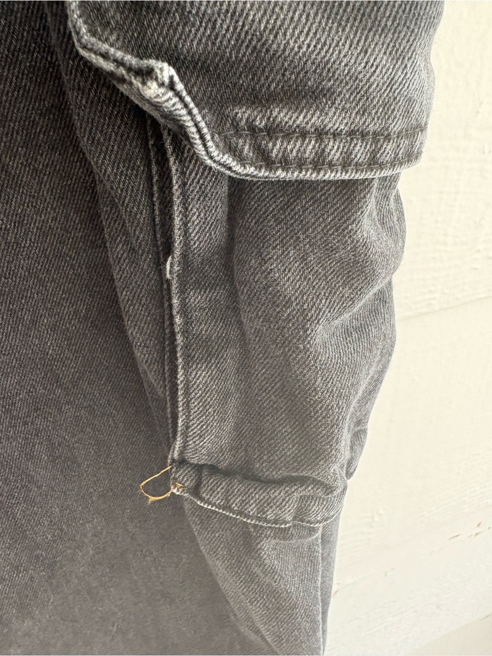Boohoo Black Denim Cargo Jeans Women’s US 4 Utility Jogger Pants High Rise Y2K - Picture 3 of 5